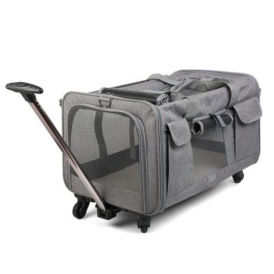 China Breathable Pet Carrier with Detachable Wheels for Small and Medium, Dogs and Cats for sale