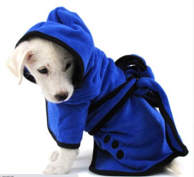 China Custom Viable Pet Clothes Enjoy Warm Dog Coats, Soft Pet Bathrobe Cat Dog Bath Towel With Hooded for sale