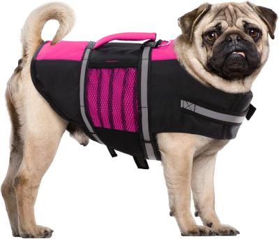 China High Buoyancy Sustainable Dog Life Jacket , Medium Small Dog Life Jacket With Emergency Grab Handle for sale