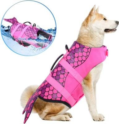 China Wholesale Cheap Viable Adjustable Reflective Ripstop Water Swim Aid Breed Vest Dog Safety Life Vest Small Large Dog Safety Life Jacket For Dog for sale