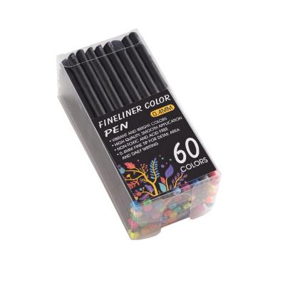 China Andstal 60colors Fineliner 0.4mm Retail Paint Marker Pen 60pcs/box Marker Pen Set For Student ANDSTAL999-60 for sale