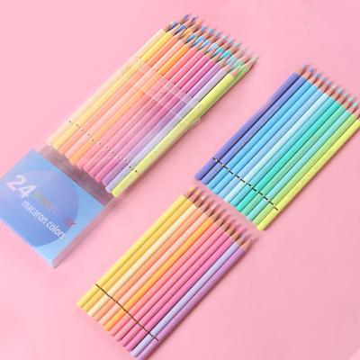 China New Arrived 12/24/50 Colors Wooden Material Brutfuner Macaron Coloring Drawing Pencils Set For School Kids Art Supplies for sale