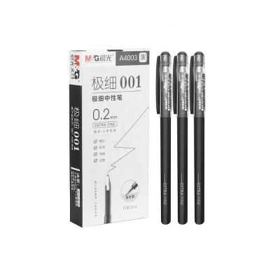 China Andstal 0.2mm Gel Pen Black Gel Pen For Ink Pen Full Needle Tube Normal Superfine School Office Supplies for sale