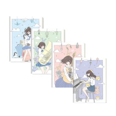 China Hardcover Book Andstal School Anime Notebook B5 96Sheets Girl's Notebook For School Kawaii Notebook for sale