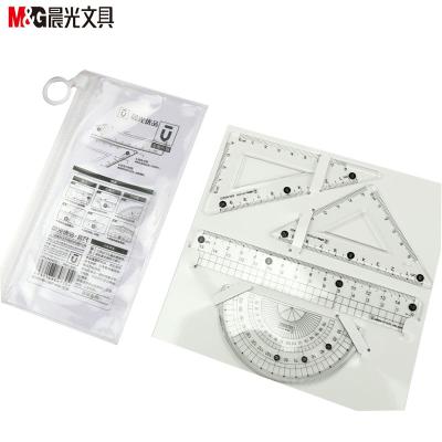 China Andstal 4pcs School Plastic Ruler Set For Student Mathematical Measurement Tools for sale