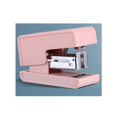 China Super Body Manual Pink Stapler Andstal Office Plastic And Metal Effortless Kawaii Stapler For Office Supplies for sale