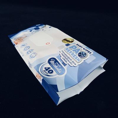 China Safety Baby Cleaning Plastic Packaging Bag Wet Cloth Return Cloth Packing Pouch for sale