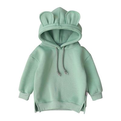 China Customized Solid Hoodies Anti Shrink Over The Top Autumn Children Casual Hoodie Anti Shrink Long Sleeve Top for sale