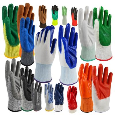 China 13 Gauge Factory Non-Slip Hygienic-Sanitary Reusable Nylon Cleaning Kitchen Cutting Work Handgloves Powder Free Glove for sale