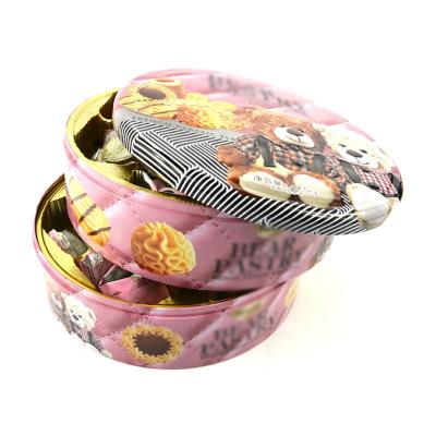 China Recyclable Custom Size Cookie Metal Tin Box Metal Tin Box Child's Proof Round Tin Box for sale