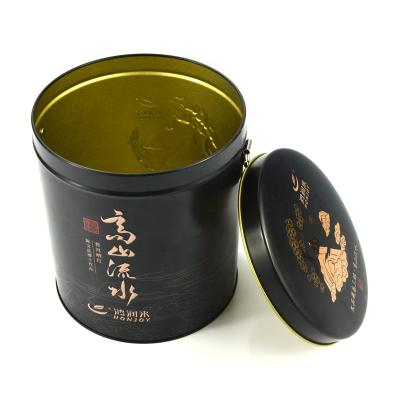 China Hot Tea Round Tea Tin Box Round Tin Box Food Grade Tea Container Tea Round Tin Box for sale