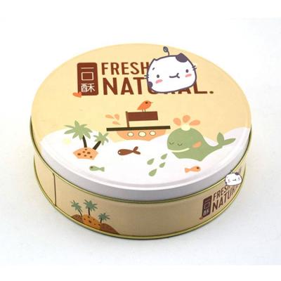 China Recyclable Round Candy Tin Box For Children's Cute Candy Tin Box For Gift Tin Box Gift for sale