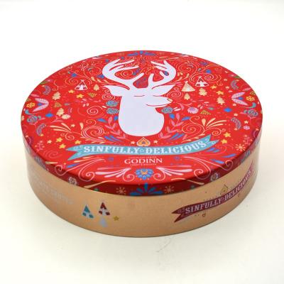 China Mint Metal Tin Box Food Grade Tin Box New Round Candy Tin Box 235*62 mm Recyclable Candy Gift for sale