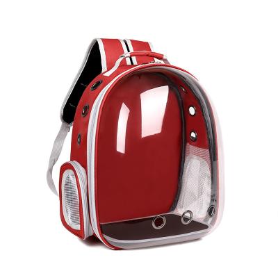 China WholesaleTransparent Cat Bag Go Out Portable Cat Backpack Comfortable Pet Bag Shoulder Stored Space Capsule for sale