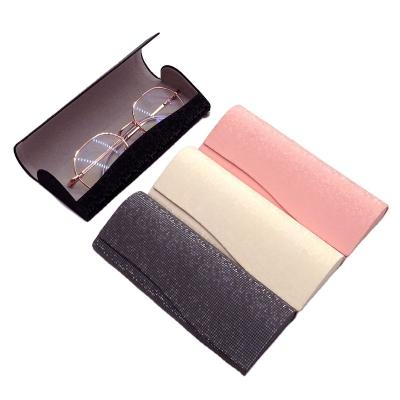 China High Quality Handmade Luxury PU Portable Sunglasses Case Custom Packing Box Glass Logo Hard Case for sale