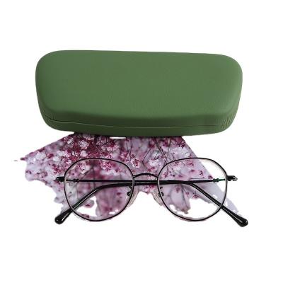 China PU Iron Metal Reading Hard Eyewear Glasses Cases Big Size Hard Magnetic Logo Optical Custom Glasses Case Hard Eye Glass Case for sale