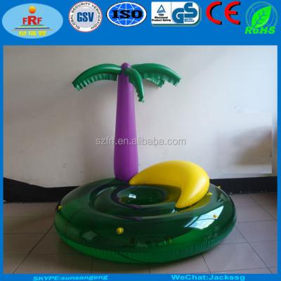 China Inflatable palm tree island inflatable float, island with inflatable palm tree island for sale