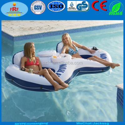 China 2 Person Inflatable River Race Tube With Ice Cooler 2 Person Inflatable River Race Tube for sale