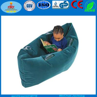 China Sectional Sofa Traveling Camping Flocked Inflatable Pea Pod Sofa for sale