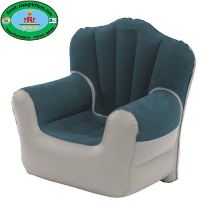 China Foldable Comfortable Inflatable Blow Up Assembled Camping Chair Velvet Armchair Sofa for sale