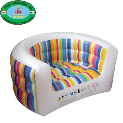 China Party Foldable Fun Rainbow Blow Up Chair Inflatable Relaxing Sofa for sale