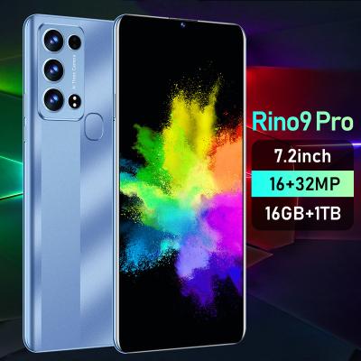 China Dual SIM Card Popular Rino9 Pro Full Netcom 5g Comprehensive 7.2 Screen Dual Card Dual People Face Recognition Smartphone for sale