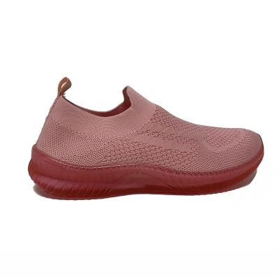 China Customized 2021 new injection collection lady shoes factory price fly knit upper slip on daily shoes injection shoes for sale