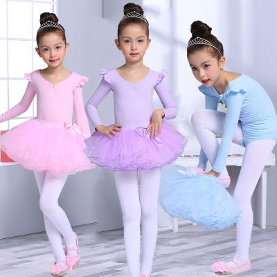 China Purple Children's Dance Costume Ballet Skirt Sets Stage Performance for sale