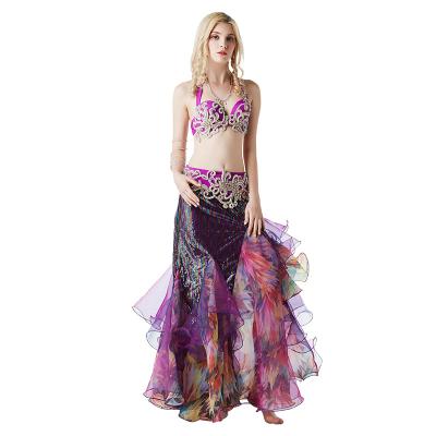 China Dresses 2019 New Belly Dance Performance Clothes Pearls Thin Bra Diamonds Belly Costumes Adult Female Set for sale