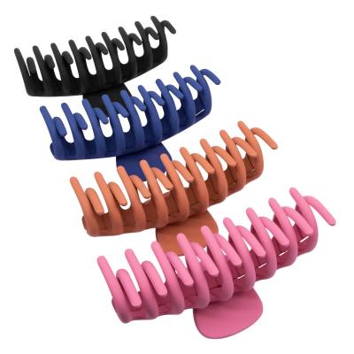 China Modern Minimalist RS01 Color Frosted Bath Hair Ponytail Claws Female Hair Clip New Large Adult Hairpin All-match for sale