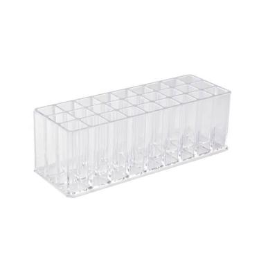 China 27 Pieces Eco-friendly Custom Plastic Lipstick Holder Luxury Crystal Acrylic Lipstick Holder for sale