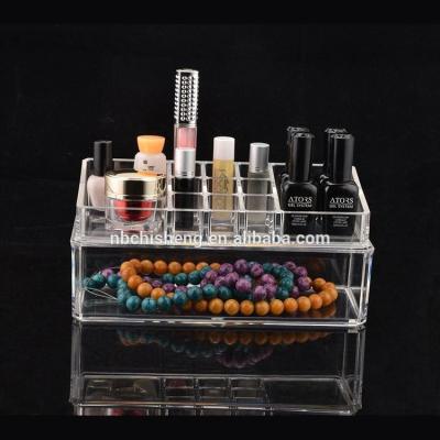 China Viable High Quality Transparent Acrylic Cosmetic Box Appearance Organizer Storage Box Lipstick Display Box for sale