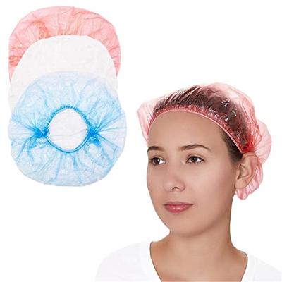 China Viable Waterproof Plastic Transparent Hotel Cap Hotel PE Shower Head Cover Hair Disposable Shower Caps for sale