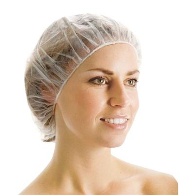 China Large 46cm Salon Hair Salon PE Sustainable Plastic Transparent Hair Cover Disposable Shower Caps for sale