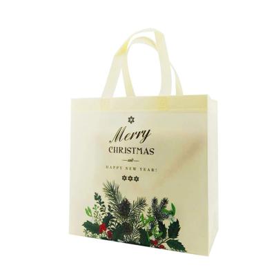 China Convenient Christmas Promotional Custom Logo Gift Shopping Non Woven Bag for sale