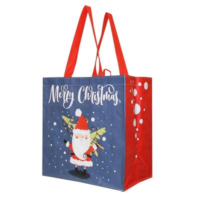 China Woven Bag by Logo Laminated Shopping Christmas Non Convenient Tote for sale