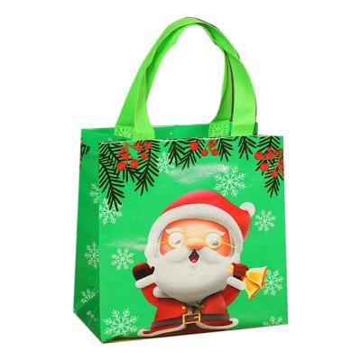 China Convenient Colorful Printed Christmas Promotion PP Coated Shopping Non Woven Bag for sale