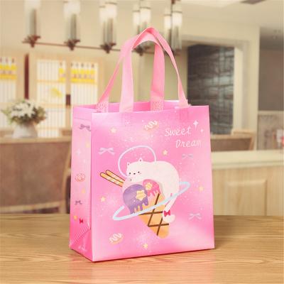 China Wholesale Custom Copy Handled Logo Non-Woven Shopping Bag Laminated Non Woven Tote Bags for sale