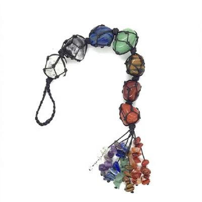 China Can Be Custom Made Yoga Meditation 7 Chakra Crystals Hanging Decor Reiki Gemstone Window Hanging Ornament for sale