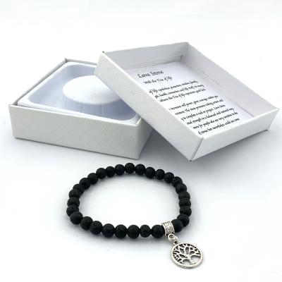 China TRENDY Fashion Jewelry Gemstone Bracelet Charm Hand Made Tree Of Life Bracelet With Gift Box for sale