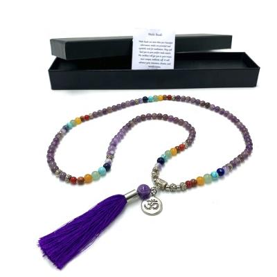 China Property Description Variety Of Designs Giftboxed With Magic Property Description 6mm Mala Amethyst Gemstone for sale