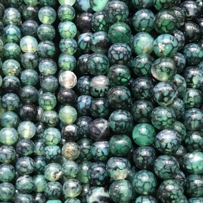 China Dragon Veins Shiny Agate Colored Gemstone 10mm Strands Round Bead DIY For Bracelet Necklace Jewelry for sale