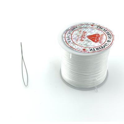 China Strong& 1000 Yard Stretch Fiber Elastic Yarn With Big Eye Free Stringing Needles for sale