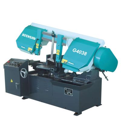 China G4038 GB4038 Horizontal Pivot Type Semi Automatic Band Saw Machine For Hollow Section Cutting 34x1.1x4115 mm (1.34