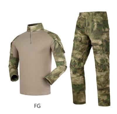 China Breathable Frog Style Battle Rip Stop Camouflage Military Uniforms With Knee Pad Navy Camouflage Tactical Suit for sale