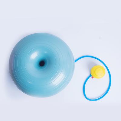 China Custom Logo Pilates PVC Donuts Gym Equipment Half Yoga Balance Ball Chair Comfortable Eco Friendly For Yoga Sports for sale