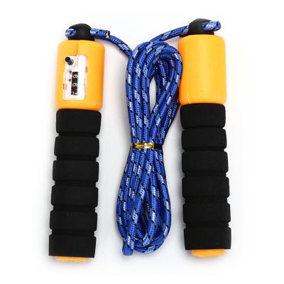 China Durable Multicolor Adjustable Non-slip Sponge Jumping Digital Jump Rope With Counter for sale