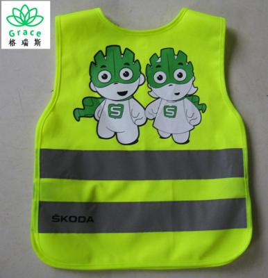 China Safety Invest Fluorescent Yellow Kids Hi Vis Security Warning Vest for sale