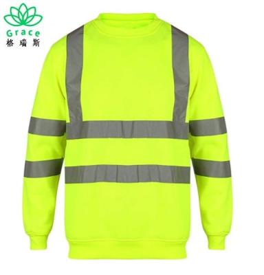 China Vis Crew Neck Sweatshirt High Visibility Work Wear Sweatshirt Pullover Sweatshirt Hi Namely for sale