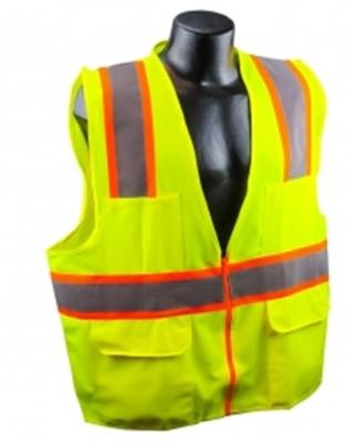 China Reflective Type R Class 2 Surveyors High Visibility Mesh Back ANSI And Pockets Traffic Safety Reflective Vest for sale